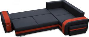 Falco Rohová sedací souprava Association, rozkládací s úložným prostorem, pravá, černá Inari 100/HC51