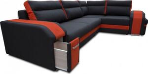 Falco Rohová sedací souprava Association, rozkládací s úložným prostorem, levá, šedá/černá, Inari 96/100