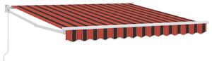 Stahovací markýza Oranžová a hnědá 300 x 250 cm