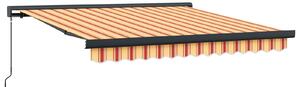 Stahovací markýza Žlutá a oranžová 300 x 250 cm Plátno a hliník