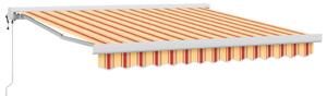 Stahovací markýza Žlutá a oranžová 300 x 250 cm Textil a kov