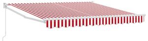 Stahovací markýza Červená a Bílá 300 x 250 cm