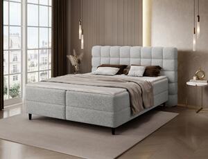 Boxspringová postel 140x200 MIRELLO - světle šedá