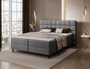 Boxspringová postel 140x200 MIRELLO - tmavě šedá
