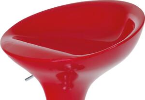 Autronic Barová židle AUB-9002 RED, plast/chrom, červená