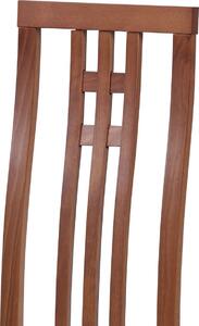 Autronic Dřevěná jídelní židle BC-2482 TR3, třešeň/potah krémový