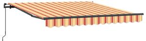 Stahovací markýza Žlutá a oranžová 350 x 250 cm