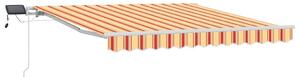 Stahovací markýza Žlutá a oranžová 350 x 250 cm Látka a hliník