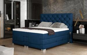 Boxspringová polohovací postel 140x200 LIVANO - modrá