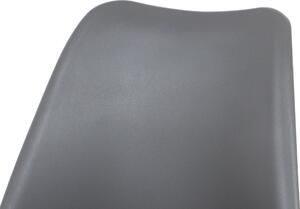 Autronic Plastová jídelní židle CT-741 GREY, šedá ekokůže/natural