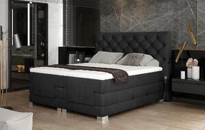 Luxusní polohovací postel 140x200 LIVANO - černá