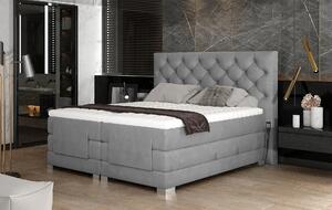 Boxspringová polohovací postel 140x200 LIVANO - světle šedá