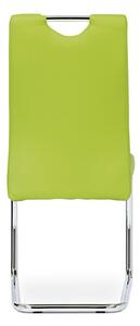 Autronic Pohupovací jídelní židle DCL-418 LIM, ekokůže zelená/chrom