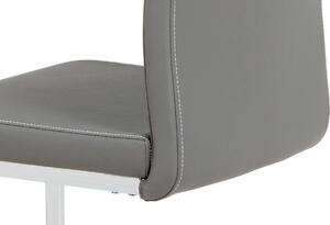Autronic Pohupovací jídelní židle DCL-411 GREY, šedá ekokůže/chrom