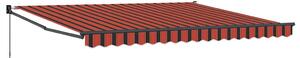 Stahovací markýza Oranžová a hnědá 400 × 300 cm