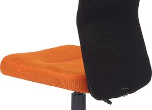 Autronic Dětská židle KA-2325 ORA, oranžová mesh, síťovina černá/černý plast
