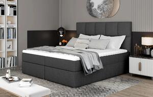 Manželská boxspringová postel 180x200 FLARO - tmavě hnědá