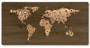 "Mapa světa" světelný obraz 230V 120x60cm provedení povrchu: dub B