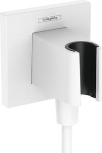 Hansgrohe FixFit E přípojka hadice se sprchovým držákem, matná bílá 26889700