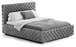 Čalouněná postel s úložným prostorem 140x200 PRO line 15 Grafitový Velvet