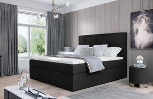 Kontinentální postel s úložným prostorem 160x200 OVARIO - černá 1