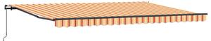 Stahovací markýza Žlutá a oranžová 500 × 300 cm