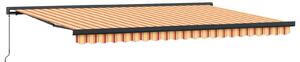 Stahovací markýza Žlutá a oranžová 500 × 300 cm Plátno a hliník