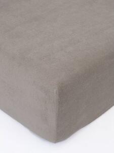 MK Lůžkoviny Froté prostěradlo 140 × 200 cm - šedohnědá