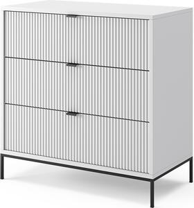 Komoda Vicco Eliza Bílá 80 x 81.2 cm se 3 zásuvkami, Model 49498