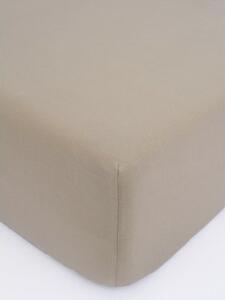 MK Lůžkoviny Jersey prostěradlo Classic 90 × 200 cm - šedohnědá