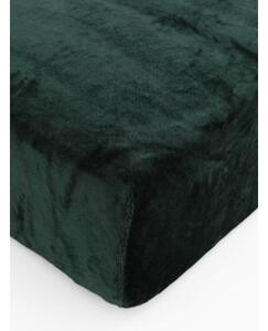MK Lůžkoviny Prostěradlo mikroplyš Deluxe 160 x 200 cm - tmavě zelené