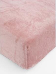 MK Lůžkoviny Prostěradlo mikroplyš Deluxe do postýlky 60 x 120 cm - pudrová