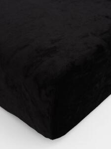 MK Lůžkoviny Prostěradlo mikroplyš Deluxe 90 x 200 cm - černé