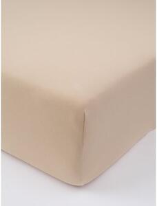 MK Lůžkoviny Jersey prostěradlo do postýlky s elastanem 70 × 140 cm – béžové