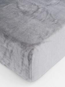 MK Lůžkoviny Prostěradlo mikroplyš Deluxe 140 × 200 cm – světle šedé
