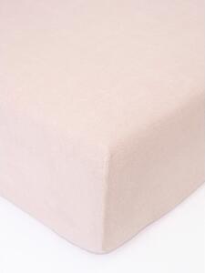 MK Lůžkoviny Froté prostěradlo 140 × 200 cm - pudrová