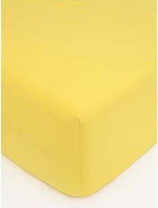 MK Lůžkoviny Jersey prostěradlo Classic 160 x 200 cm – žlutá