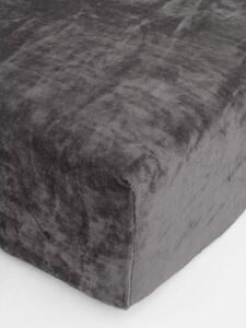 MK Lůžkoviny Prostěradlo mikroplyš Deluxe 90 x 200 cm - tmavě šedé