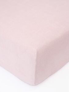 MK Lůžkoviny Froté prostěradlo do postýlky 60 × 120 cm - starorůžová