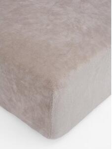 MK Lůžkoviny Prostěradlo mikroplyš Deluxe do postýlky 60 x 120 cm - cappuccino