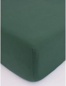 MK Lůžkoviny Jersey prostěradlo Classic 140 x 200 cm - tmavě zelené