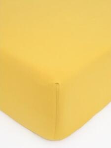 MK Lůžkoviny Jersey prostěradlo do postýlky Classic 60 × 120 cm - hořčicová