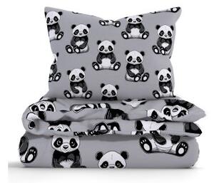 MK Lůžkoviny Bavlněné povlečení Renforcé - Panda 140 × 200 cm, 70 x 90 cm