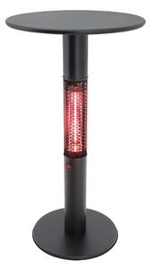 Vyhřívaný barový stůl s infrazářičem, 1500 W, Ø 600 mm, černý