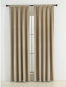 MK Lůžkoviny Sametové zatemňovací závěsy Cesar přírodní - 140 x 160 cm (2ks) - řasící stuha