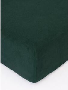 MK Lůžkoviny Froté prostěradlo 200 × 200 cm - tmavě zelené