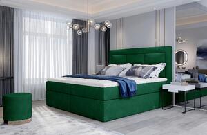 Boxspringová postel 140x200 TERIVO - láhvově zelená
