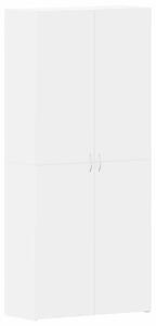 Skříň na obuv 80 x 35.5 x 180 cm Kompozitní dřevo Bílá