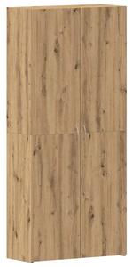 Skříň na obuv 80 x 35.5 x 180 cm Kompozitní dřevo Hnědá
