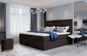 Boxspringová postel s úložným prostorem 180x200 TERIVO - tmavě hnědá